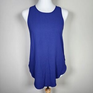 Wilfred Tank Top Womens XS Sleeveless Blouse Gold Zipper Long Oversize Silk Trim